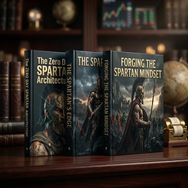 The Zero Day Spartan three volumes standing on a shelf displaying covers